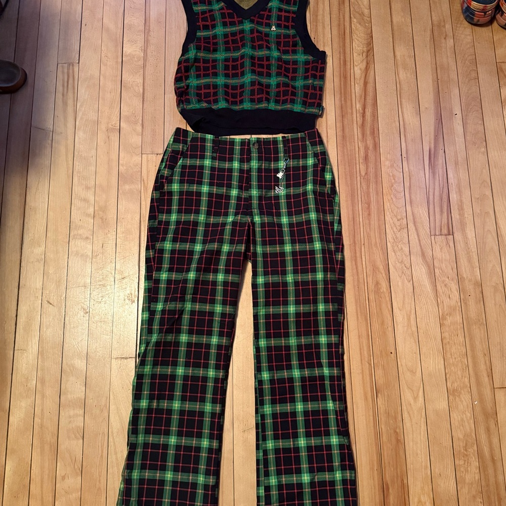 Teddy Fresh Plaid Set (Pants & Sweater vest)